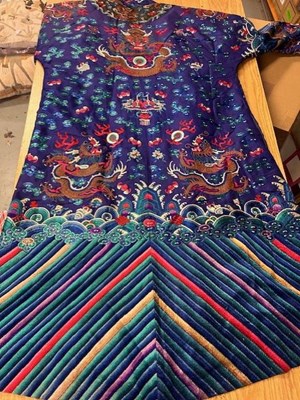 Lot 2221 - Large 19th Century Chinese Robe in Purple Silk...