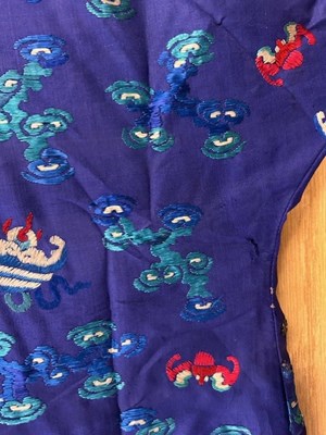 Lot 2221 - Large 19th Century Chinese Robe in Purple Silk...