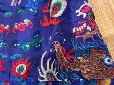 Lot 2221 - Large 19th Century Chinese Robe in Purple Silk...