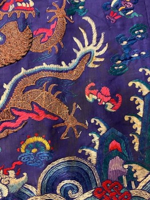 Lot 2221 - Large 19th Century Chinese Robe in Purple Silk...