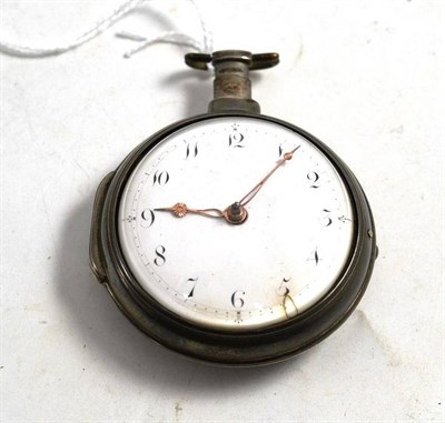 Lot 72 - A pair cased verge pocket watch