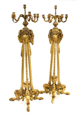 Lot 464 - A Pair of Victorian Carved Giltwood and Gesso...