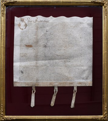 Lot 125 - Walton (Izaak). Manuscript indenture signed by...
