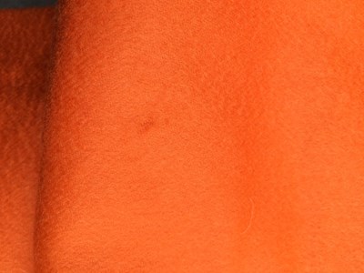 Lot 1038 - Hermés Orange Cashmere Shawl, embroidered with...