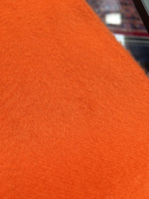 Lot 1038 - Hermés Orange Cashmere Shawl, embroidered with...