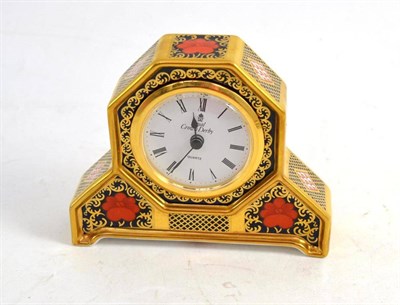 Lot 124 - Royal Crown Derby ";Old Imari 1128"; pattern clock date LXI