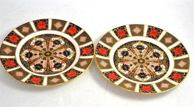 Lot 125 - Two Royal Crown Derby ";Old Imari 1128"; pattern plates, date code LIX