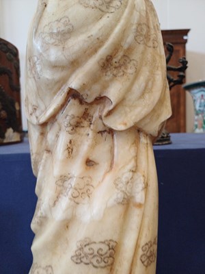 Lot 70 - A Chinese Soapstone Figure of Guanyin, Qing...