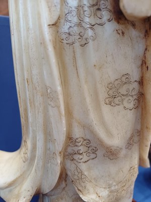 Lot 70 - A Chinese Soapstone Figure of Guanyin, Qing...