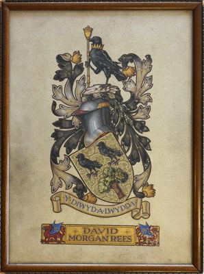Lot 124 - Grant of Arms. Grant of Arms to David Morgan...