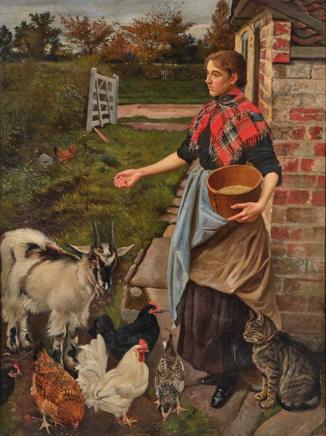 Lot 1088 - William Edward Millner (1849-1895) Feeding the...