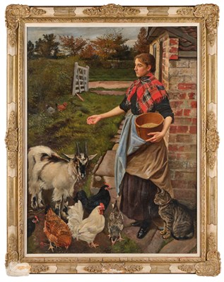 Lot 1088 - William Edward Millner (1849-1895) Feeding the...