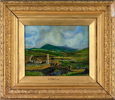 Lot 345 - Norman J McCaig (1929-2000) Irish Figures on a...