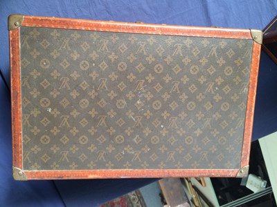 Lot 2247 - Louis Vuitton Monogram Leather Hard Suitcase,...