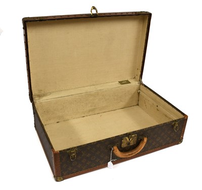 Lot 2248 - Louis Vuitton Monogram Leather Hard Suitcase,...