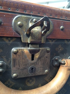 Lot 2248 - Louis Vuitton Monogram Leather Hard Suitcase,...