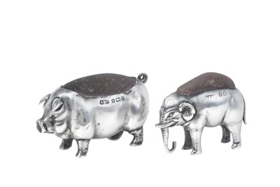 Lot 2181 - Two Edward VII Novelty Silver Pin-Cushions