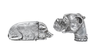 Lot 2176 - An Elizabeth II Silver Vesta-Case and a Continental or American Silver Vesta-Case