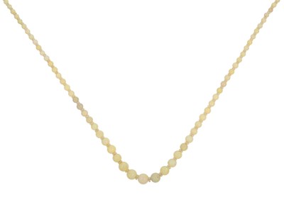 Lot 2380 - An Opal and Rock Crystal Necklace the...