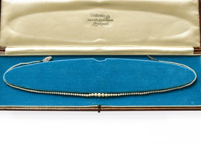 Lot 312 - A Seed Pearl Necklace, the graduated seed...