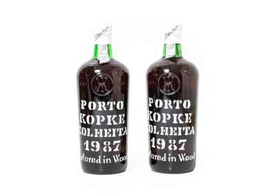 Lot 3067 - Kopke 1987 Vintage Colheita Port (two bottles)