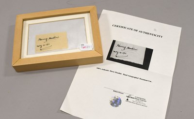 Lot 3115 - Harry Houdini Autograph