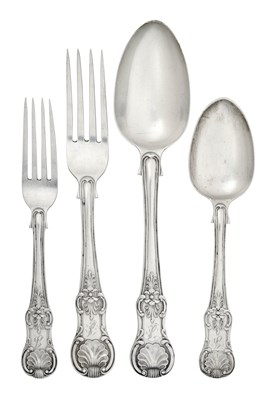Lot 2196 - A Victorian and Later Silver Table-Service