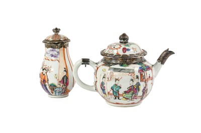 Lot 3 - A European Silver-Mounted Chinese Porcelain...