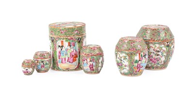 Lot 23 - A Graduated Set of Five Cantonese Porcelain...