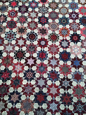 Lot 1093 - A Modern Quilt Incorporating Silks Cut From...
