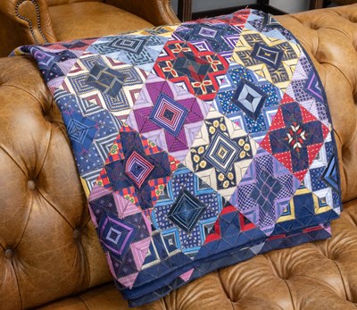 Lot 1369 - A Large Modern Quilt Incorporating Mini...