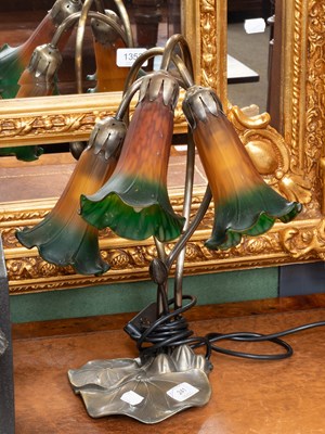 Lot 241 - A Pair of Tiffany Style Table lamps, in the...