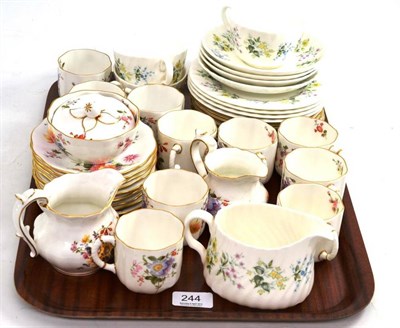 Lot 244 - A Royal Crown Derby bone china coffee set and a twelve piece Minton tea set