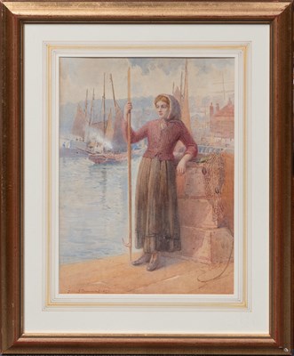 Lot 1034 - Julian E. Drummond (1824-1906) Fisher Girl on...