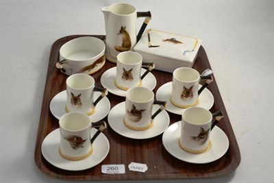 Lot 260 - A Royal Doulton Reynard the Fox coffee set comprising six cans and saucers, cream jug, sugar...