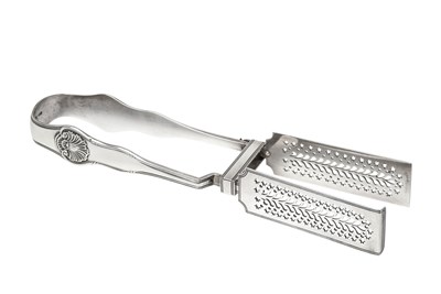 Lot 2085 - A Pair of William IV Silver Asparagus-Tongs