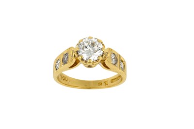 Lot 2055 - An 18 Carat Gold Diamond Solitaire Ring the...