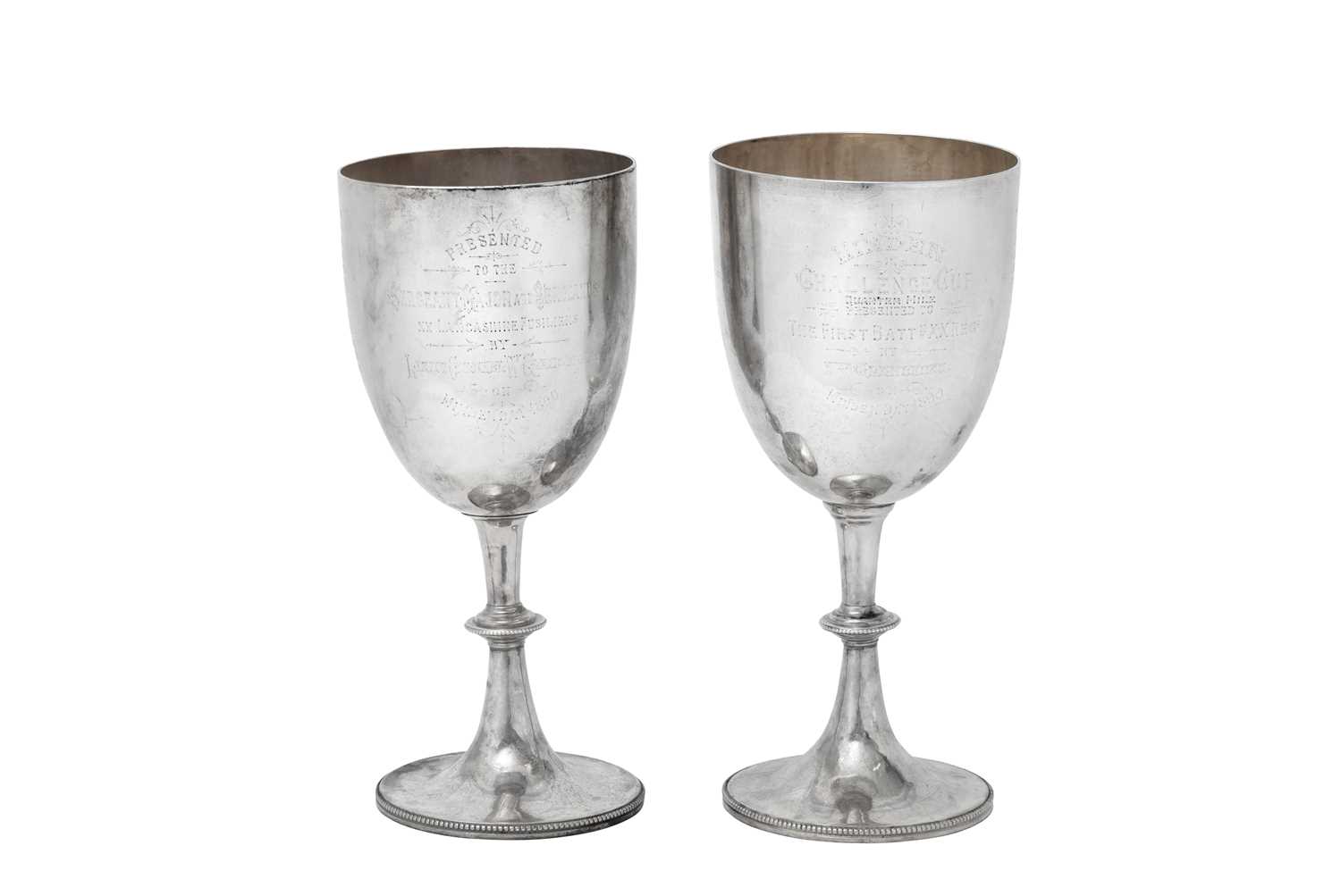 Lot 18 - A Pair of Victorian Silver Goblets