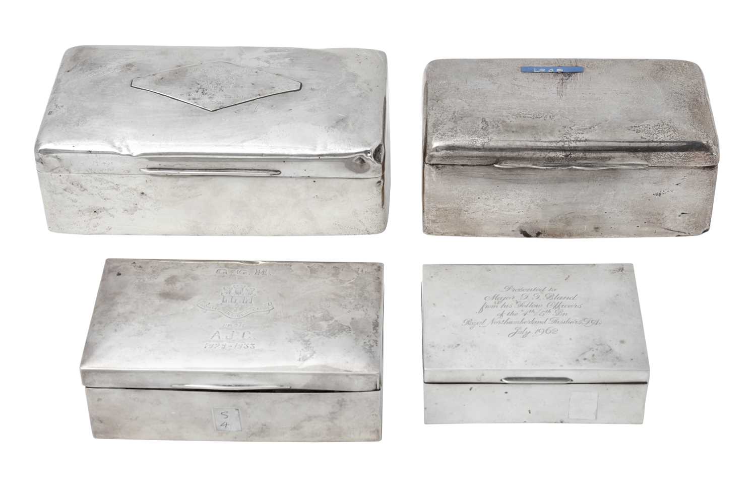 Lot 33 - Four Various Silver Cigarette-Boxes