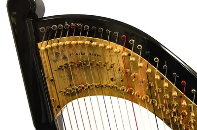 Lot 782 - Pilgrim Harps: A 41-String Ebonised and Black...