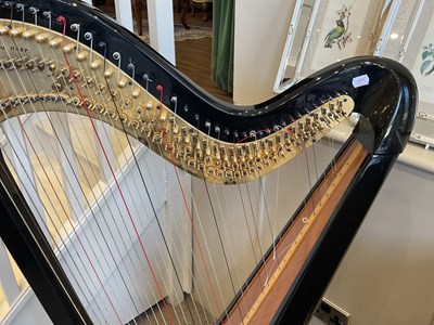 Lot 782 - Pilgrim Harps: A 41-String Ebonised and Black...