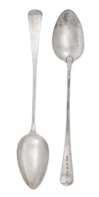 Lot 2089 - A Pair of George III Provincial Silver Basting-Spoons