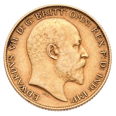 Lot 138 - Edward VII, Half Sovereign 1905; fine