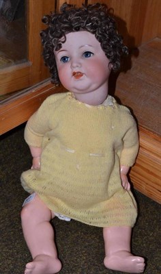 Lot 307 - Koppelsdorf bisque socket head doll, impressed 996, on a bent limb composition body