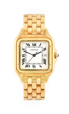 Lot 2262 - Cartier: An 18 Carat Gold Calendar Centre...