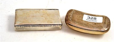 Lot 328 - Two silver snuff boxes