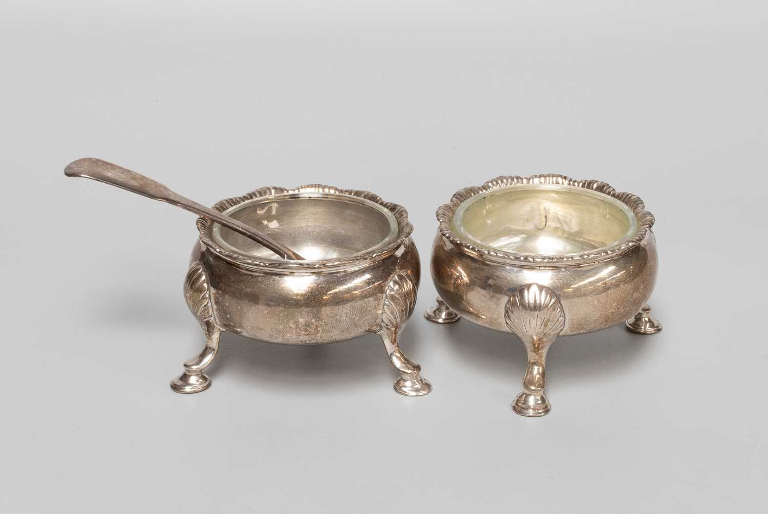 Lot 19 - A Pair of George II Silver Salt-Cellars, by...