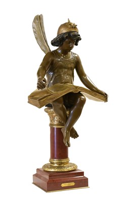Lot 371 - A Charron (French, 19th century): "Genie des...