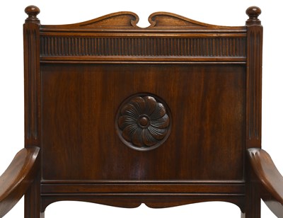 Lot 573 - A Pair of Victorian Carved Mahogany...