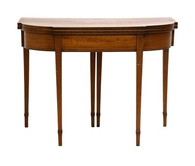 Lot 572 - A George III Mahogany, Crossbanded, Boxwood...